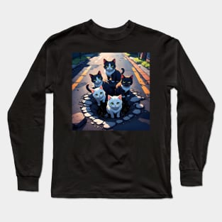 Pothole Cats Long Sleeve T-Shirt